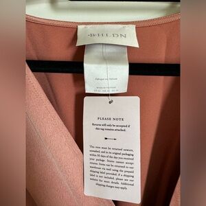 BHLDN Leila Deep-V Flutter-Sleeve Satin A-Line
Gown. Size 12